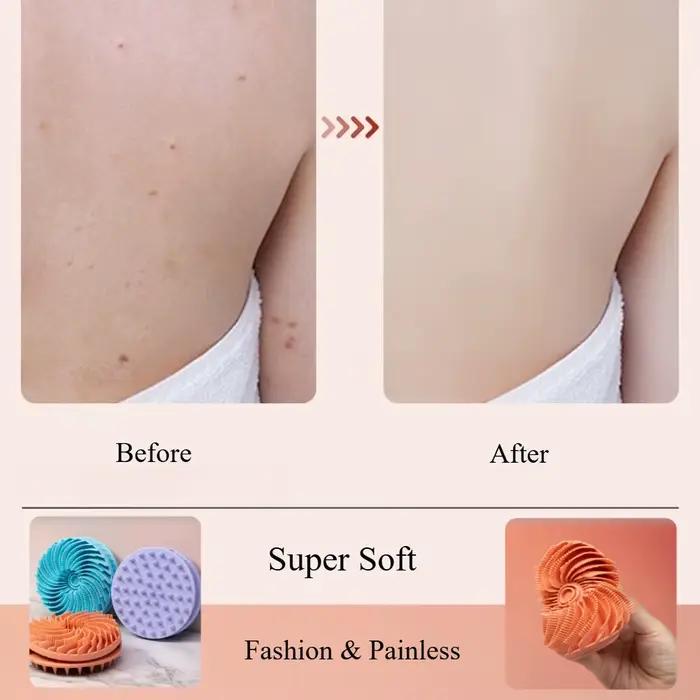 Épurateur de corps en Silicone souple, exfoliant pour le cuir chevelu, Non irritant, masseur de bain, brosse de douche, gommage corporel, soins de la peau, outil de bain