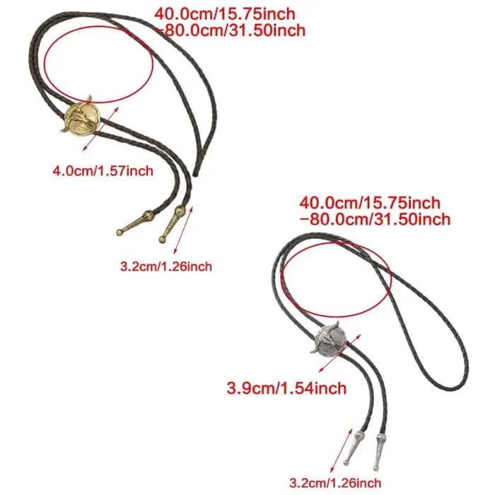 Collier bolo à tête taureau cowboy en nylon pour femmes audacieuses et décontractées, style Far West, idéal pour balades et soirées festives