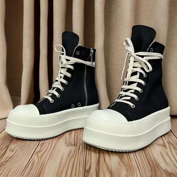 Chaussures pour femmes bottines à la mode rétro haut de gamme chaussures pour femmes mode décontracté grosse plate-forme de luxe baskets de créateur