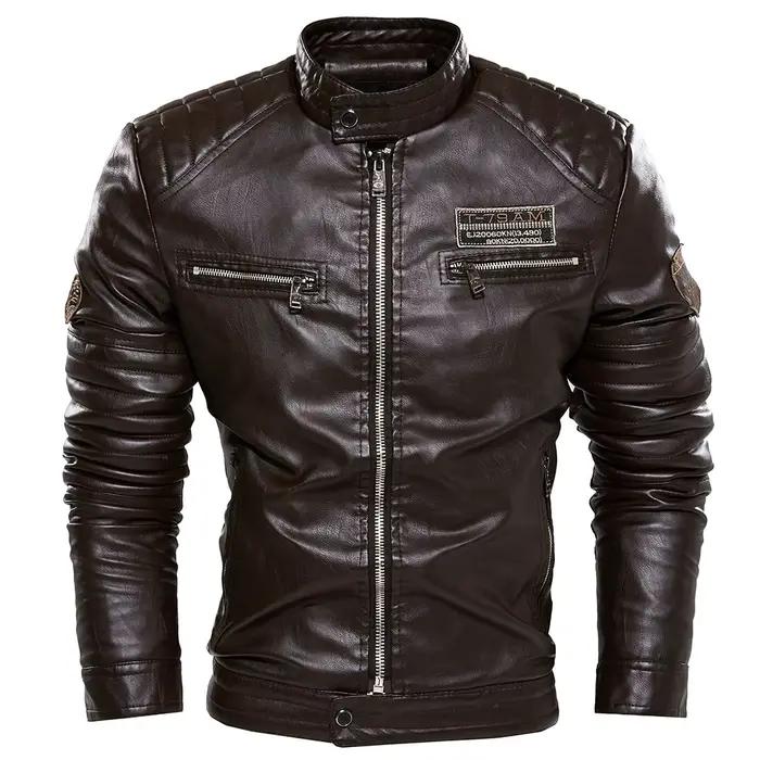Veste de moto en cuir OupilLeather pour hommes, Blazer Streetwear, Vestes décontractées, Vêtements de marque à la mode, Nouveau