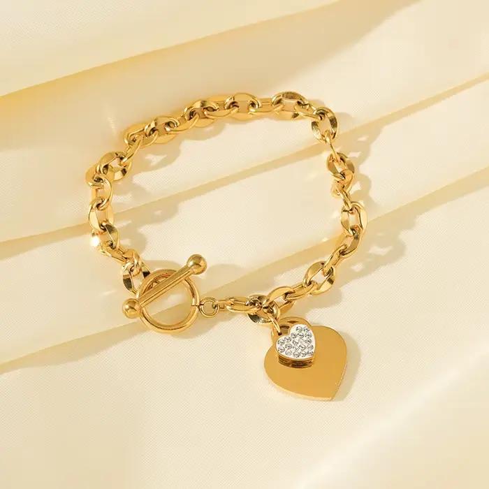 EILIECK 316L acier inoxydable couleur or étoile de mer lune étoile bracelet à breloques pour les femmes nouvelle chaîne de poignet à la mode bijoux cadeau fête
