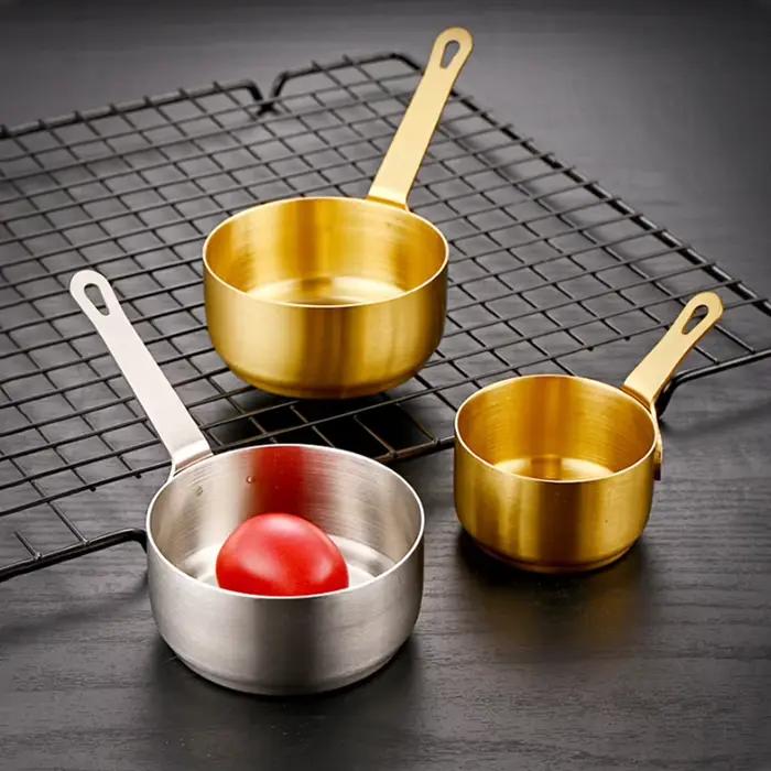Pot à lait en acier inoxydable, casserole antiadhésive, petite poêle, Mini Pots avec poignée pour réchauffer le lait, cuisson des nouilles de bouillie