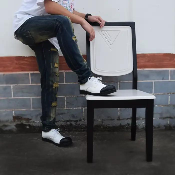 Chaussures en cuir véritable à tête ronde pour hommes, basses, aide, grand cuir chevelu, optique, astronomique, cuir souple, rétro, coiffeur, designer