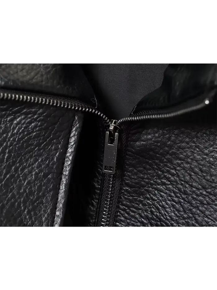 Femmes mode veste en cuir automne hiver lâche casual PU Faux cuir vestes manteau mode rue moto vestes