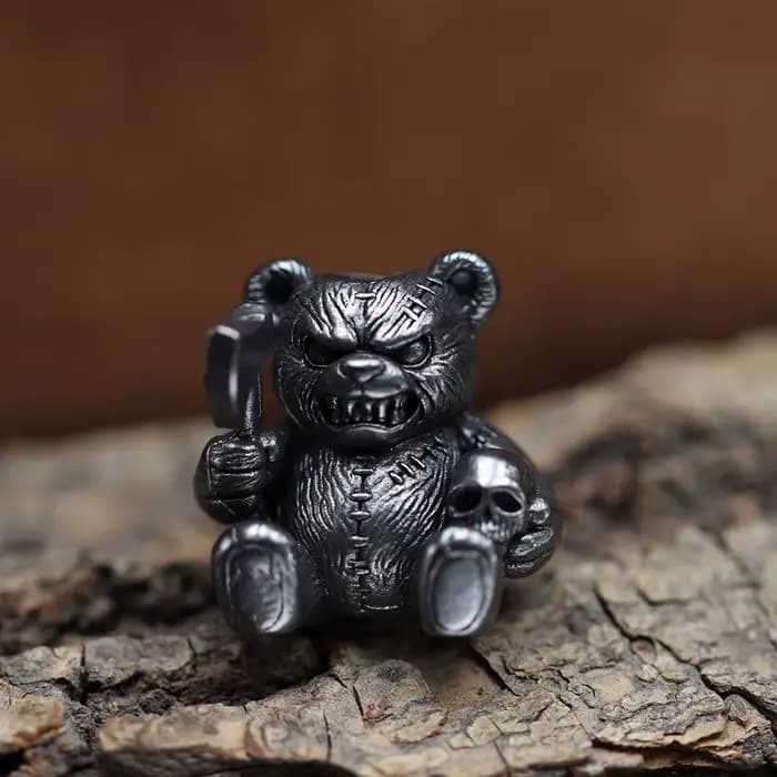 Axe Bear Brass Knife Bead Skull Animal EDC DIY Paracord Woven Bracelets Lanyard Pendant Accessories Outdoor Tool Hangings Charms