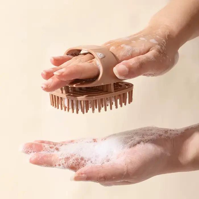 Brosse de bain pour shampoing, Massage du cuir chevelu, peigne pour nettoyer le cuir chevelu, brosse de bain contre les pellicules, outil de Salon de coiffure