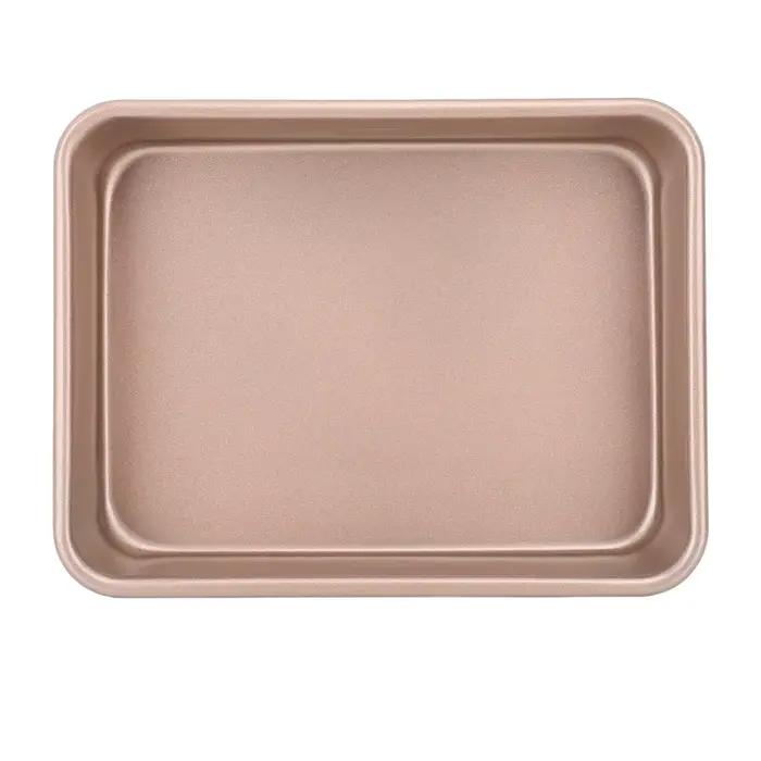 Plaque de cuisson rectangulaire en acier au carbone, plaque de four antiarina, plaque multifonctionnelle portable pour petits gâteaux