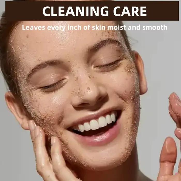 Gommage corporel 350g, nettoie le corps, exfolie, hydrate et lisse la peau, adapté aux soins du visage et du corps, faible sensibilité, exfoliation physique, peut être utilisé sur les jambes, les geno