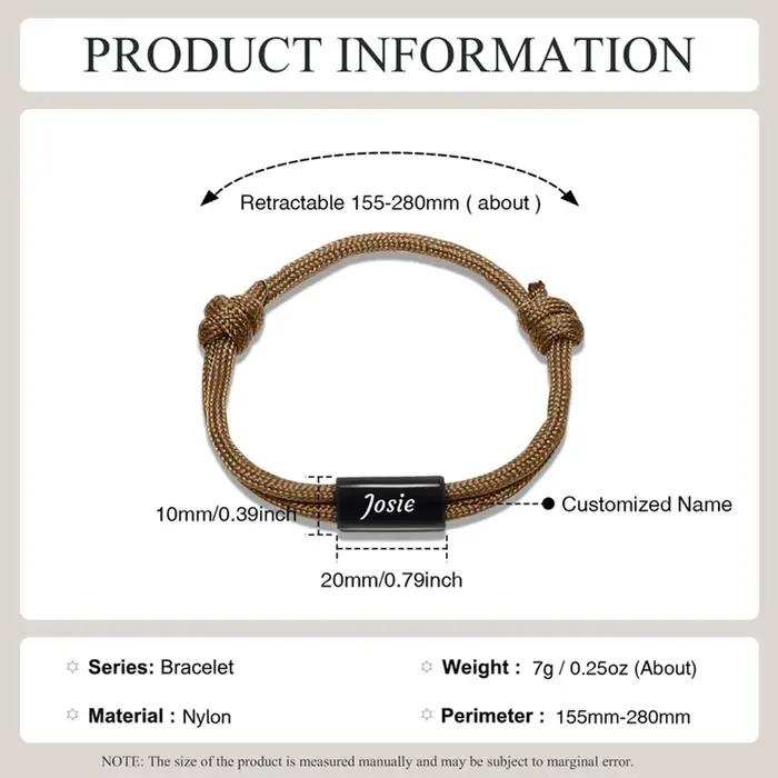 Bracelet personnalisé pour homme, bracelets gravés avec le nom, bracelet à perles pour petit ami, bracelet pour partenaire, cadeau pour la fête des pères