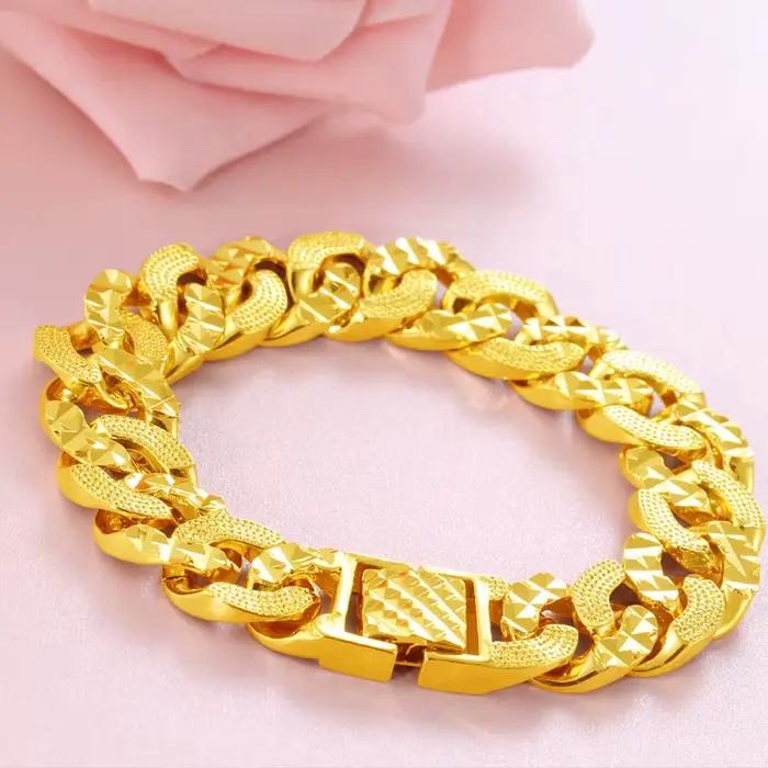 Forever Not Fade 24K or rempli bijoux Bracelets pour hommes femmes Pulseira Feminina Bizuteria Joyas mariage