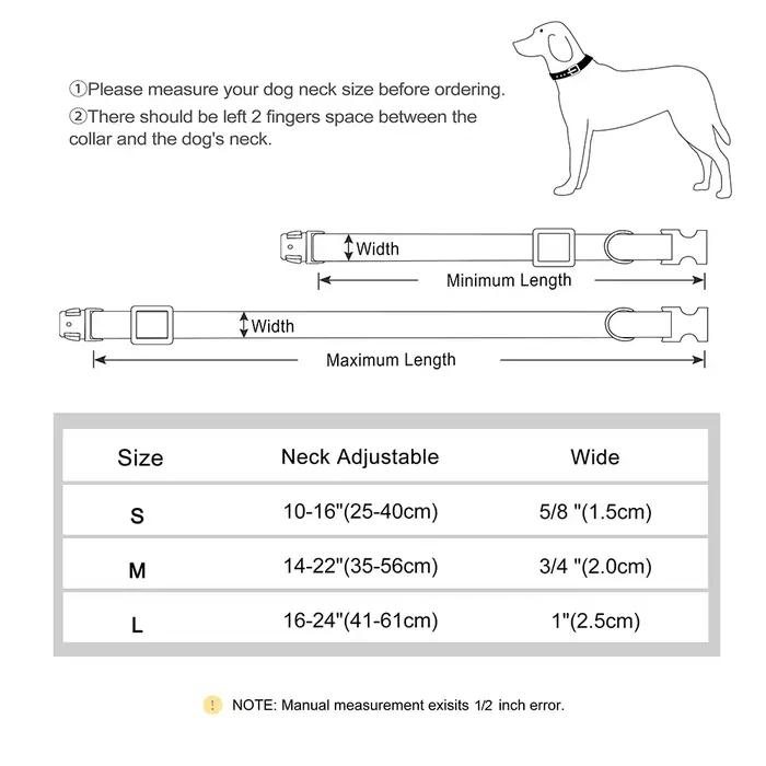 Collier de chien personnalisé colliers de chien en nylon gravés gratuitement carlin bouledogue nom ID boucle collier réglable pour petits moyens grands chiens