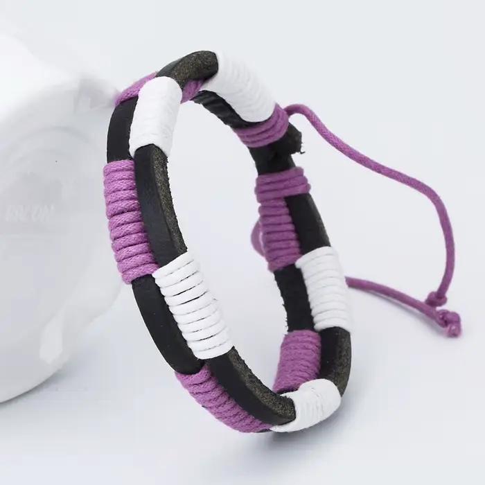 TYO nouvelle mode ancre en cuir hommes Bracelets bracelet populaire bricolage à la main tissage