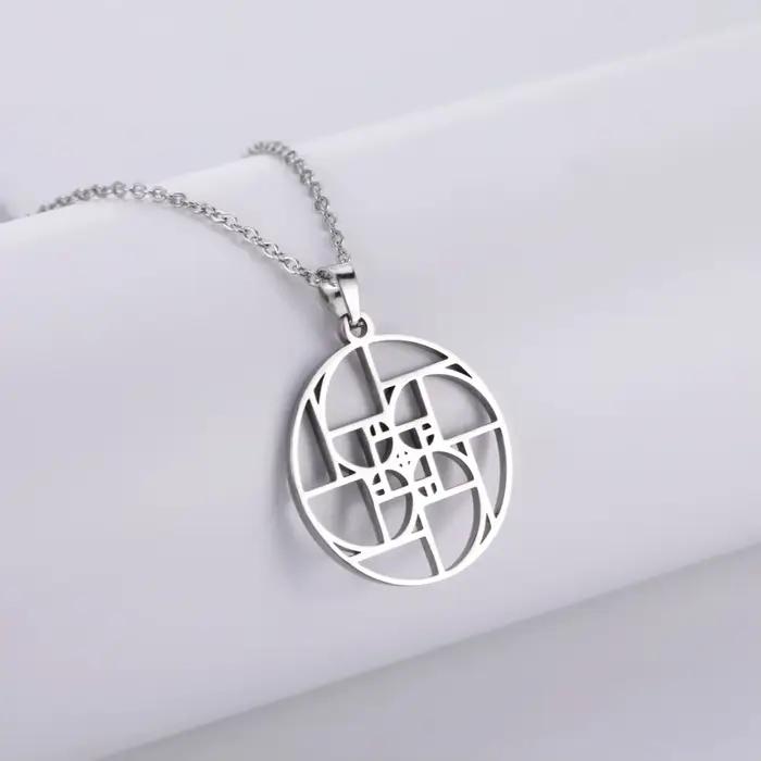 Collier avec pendentif en spirale Fibonacci