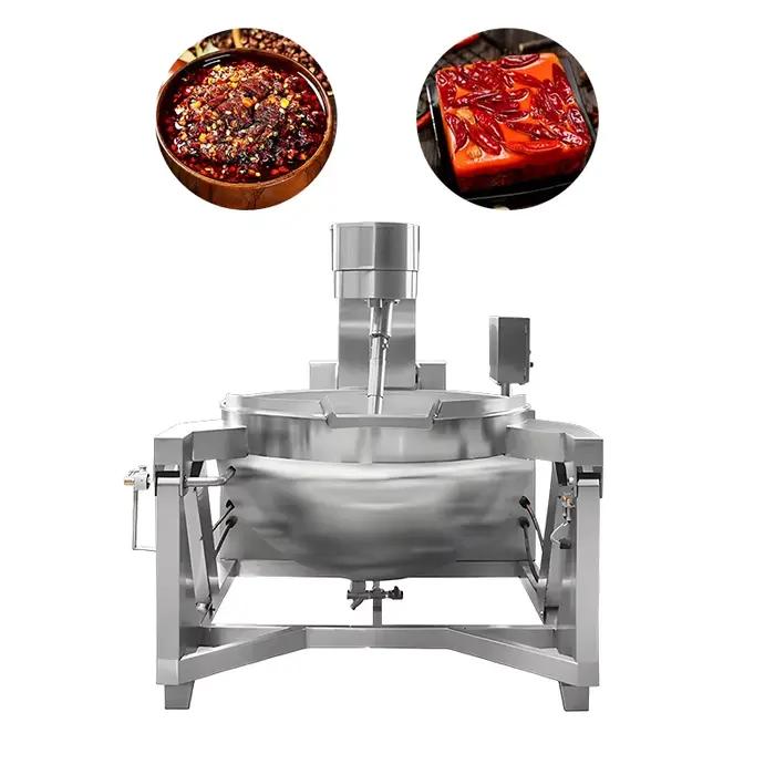 Cuiseur chauffant électrique Commercial, bouilloire de cuisson à gaine avec mélangeur pour aliments