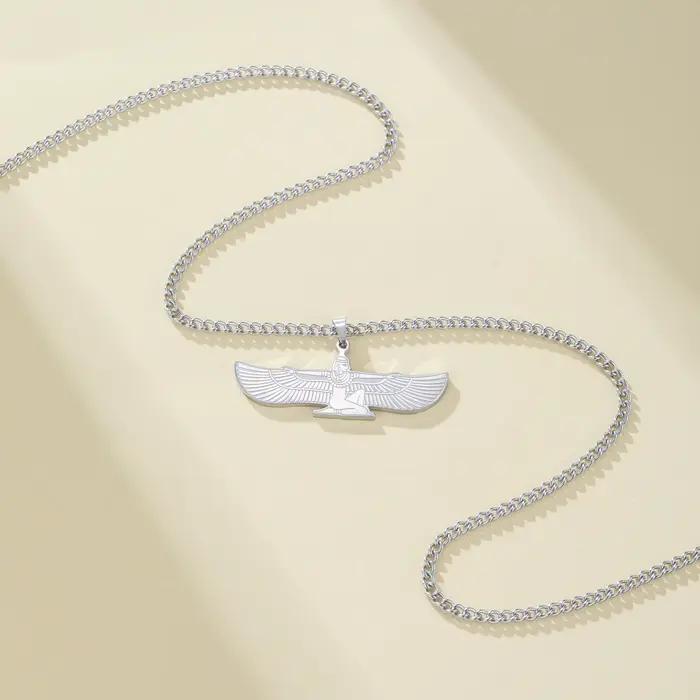 Collier pendentif déesse Isis de l'Égypte ancienne, charme ethnique vintage, bijou spirituel, symbole de protection, cadeau pour femmes et hommes