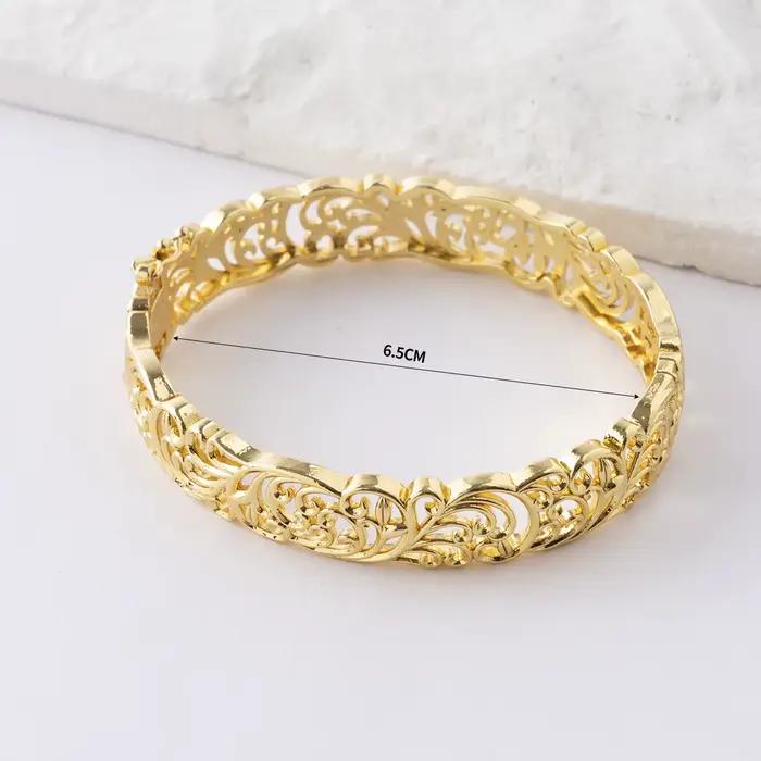 Ensemble de bijoux couleur or 18 carats pour boucles d'oreilles et pendentif, collier, Bracelet, bague, pour fiançailles