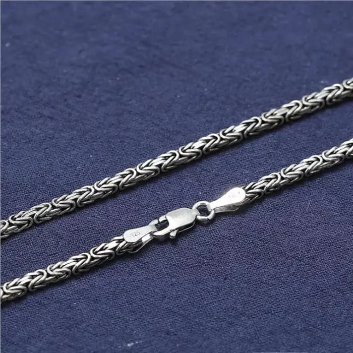 Collier en argent pur S925 véritable pour hommes et femmes
