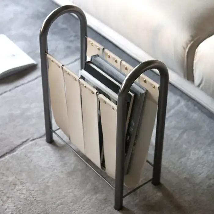 Bibliothèque T1 en métal et cuir pour spe, ornements modernes de luxe, décoration de la maison, modèle de division 007, cadeau chauffant