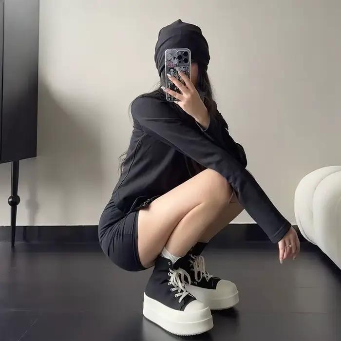 Chaussures pour femmes bottines à la mode rétro haut de gamme chaussures pour femmes mode décontracté grosse plate-forme de luxe baskets de créateur