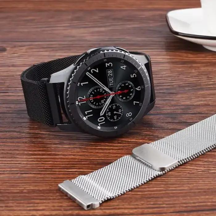 Bracelet magnétique de retour Milanese en acier inoxydable, 18mm/20mm/22mm, Bracelet de remplacement adapté aux montres intelligentes