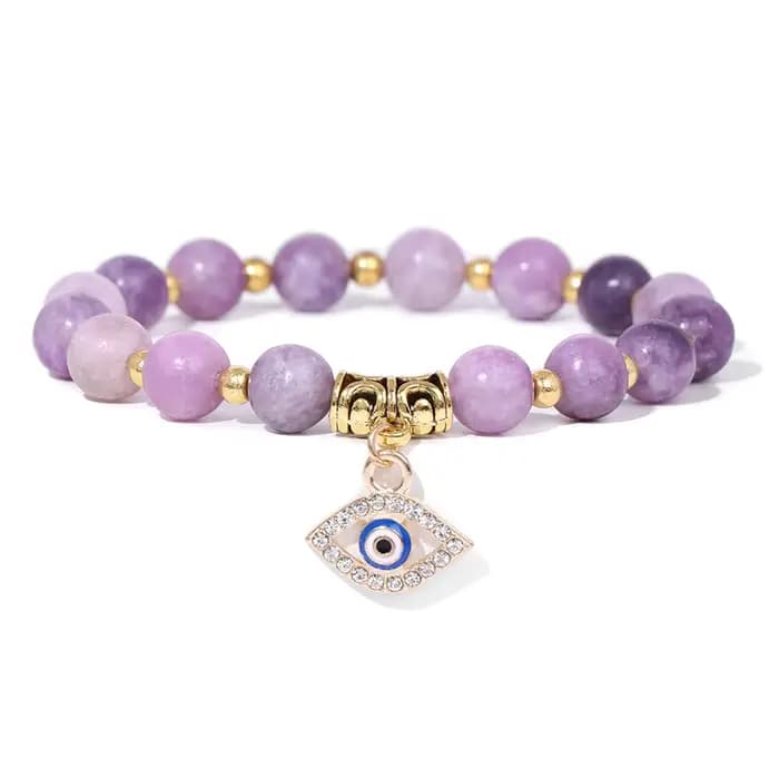 Bracelet de perles de pierre de sodalite bleue