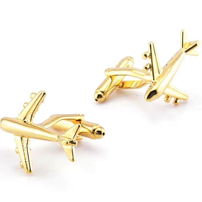 Boutons de manchette français tendance pour hommes, cadeaux unisexes, Banquet quotidien, costume de bureau, boutons de chemise, nouveauté, boutons de manchette d'avion d'aviation civile