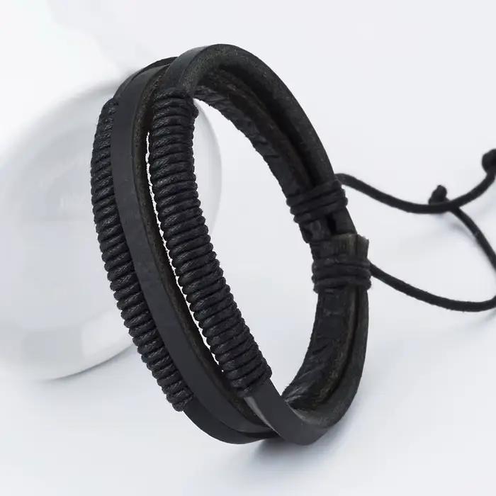 TYO nouvelle mode ancre en cuir hommes Bracelets bracelet populaire bricolage à la main tissage