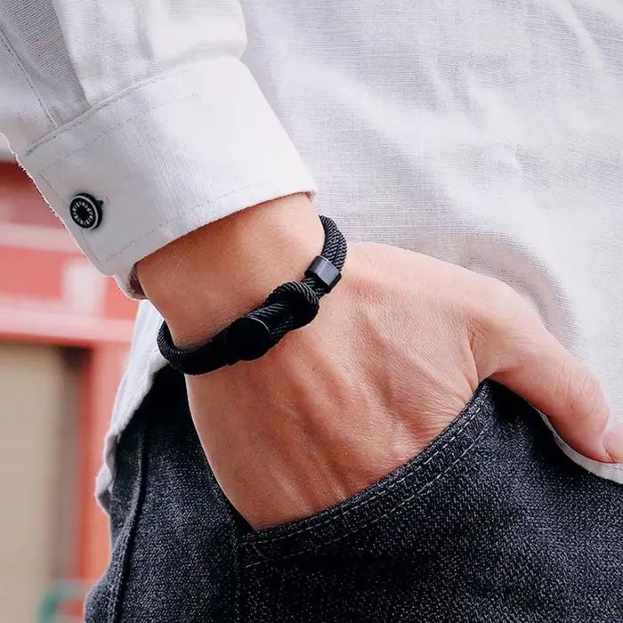 Bracelet en corde Double couche pour hommes