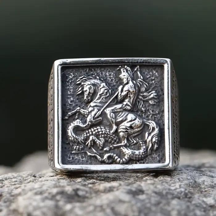 Bague Vintage en acier inoxydable 316L pour hommes, nouveau Design spécial, bague de chevalier à la mode pour hommes, bijoux fantaisie chics, livraison gratuite, 2023