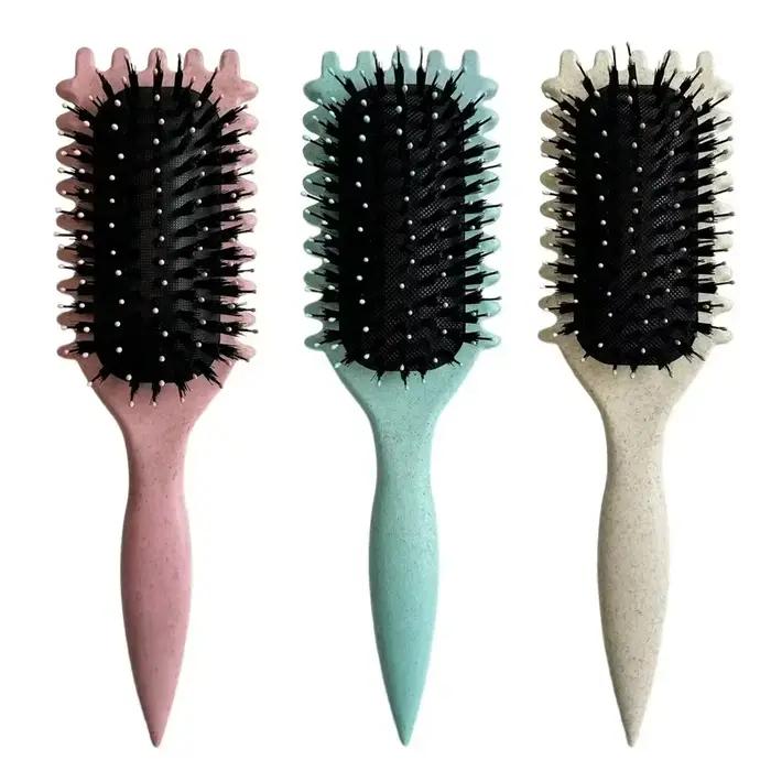 Brosse coiffante pour cheveux bouclés, peigne démêlant pour boucles des hommes et des femmes - Outil de coiffure