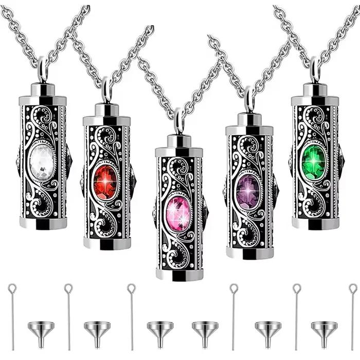 Colliers urnes pour cendres, bijoux funéraires pour cendres, collier urne en cristal, collier pour cendres humaines, souvenir commémoratif pour cendres