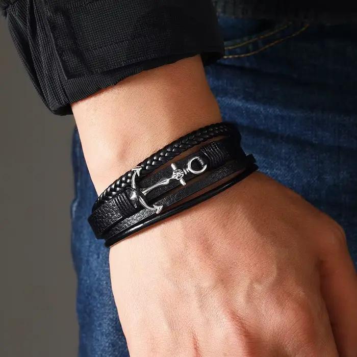 Bracelet en cuir pour hommes