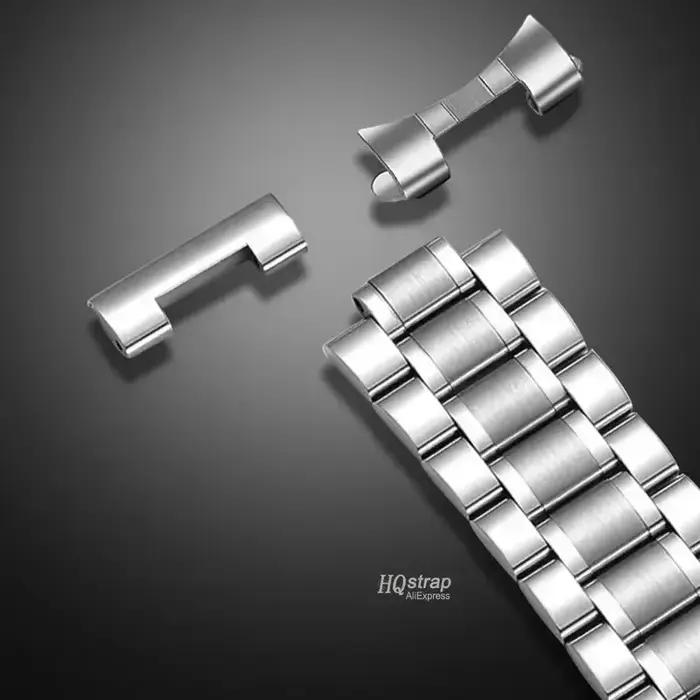 Bracelet de montre en acier inoxydable pour Bracelet à extrémité incurvée Longines Bracelet en métal 12 13 14 15 16 17 19 21 23 18mm 20mm 22mm 24mm