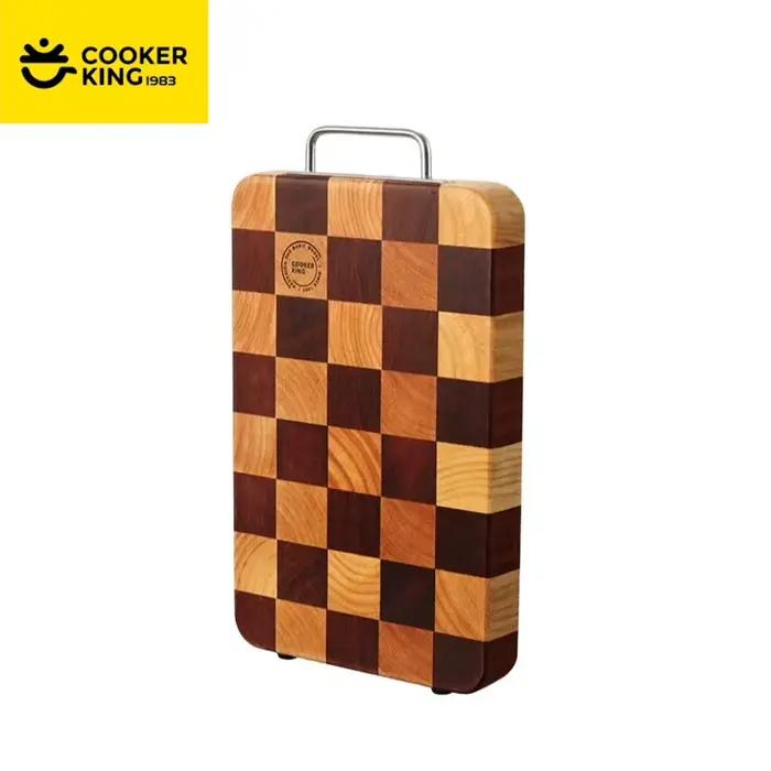 COOKER KING damier planche à découper bois massif cuisine planche à découper ébène bois planche à découper bois ustensiles ménagers
