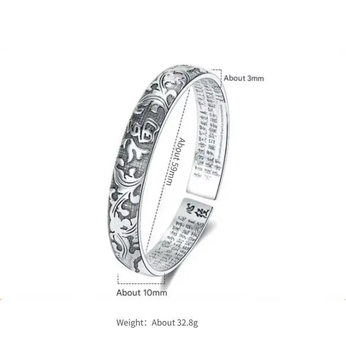 Bracelet en argent Sterling 925 en relief, mode créative, bénédiction, cadeau d'anniversaire