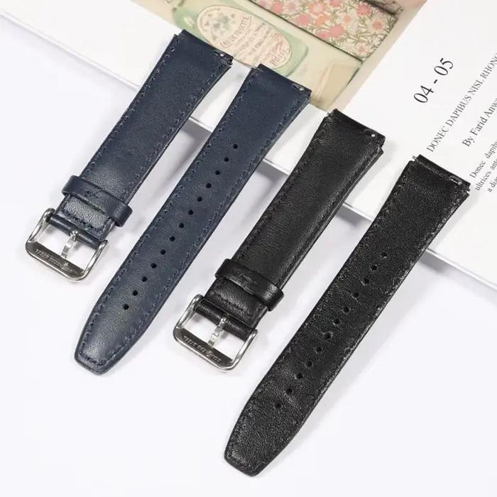 Pour Casio rétro petit carré A159W-N1 A158WA A168 A159 AE1200 AQ230 700 bracelet de montre en cuir véritable convexe 18mm bracelet intelligent