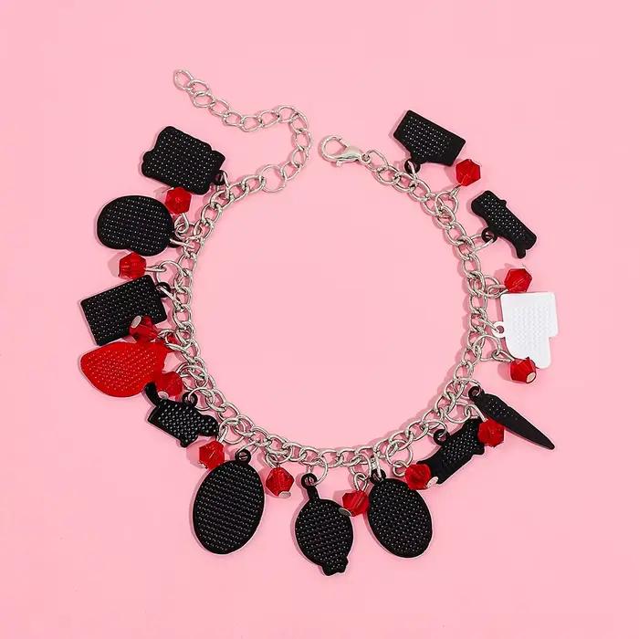 Bracelet à breloques The Vampire Diaries, personnages Damon et Stefan, thème Mystic Falls, bijoux fantaisie pour fans, cadeau