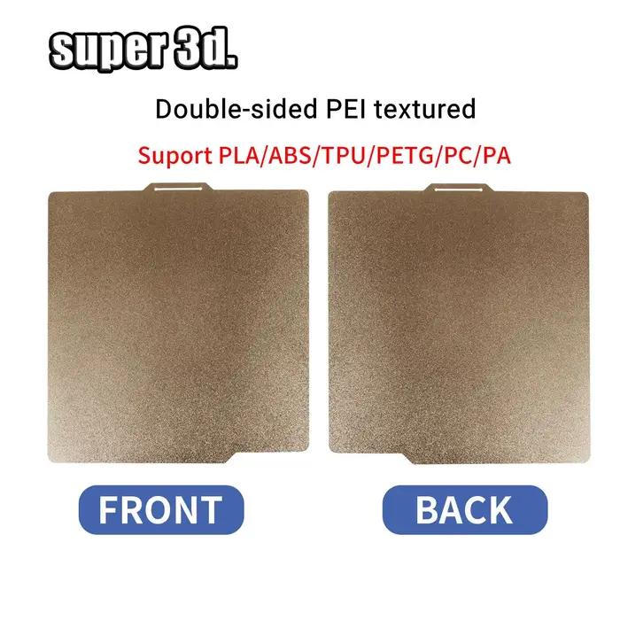 Feuille de poudre magnétique PEI 235/250/310/350/220mm, feuille d'acier à ressort Double face texturée pour plaque de construction Ender 3 CR10 P1P SW-X1