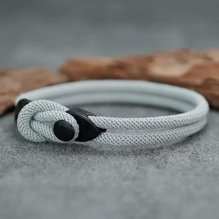Bracelets en corde simples pour hommes, Design de nœud, Paracorde Durable, fermoir à crochet facile, bijoux de Sport en plein air, cadeau de fête des pères