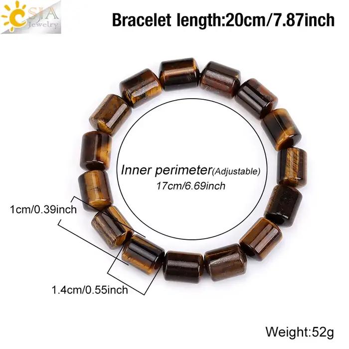 CSJA – Bracelet en cristal fait à la main pour femmes et hommes, breloque vintage, bracelet en pierre naturelle, bijoux à la mode, accessoire H870