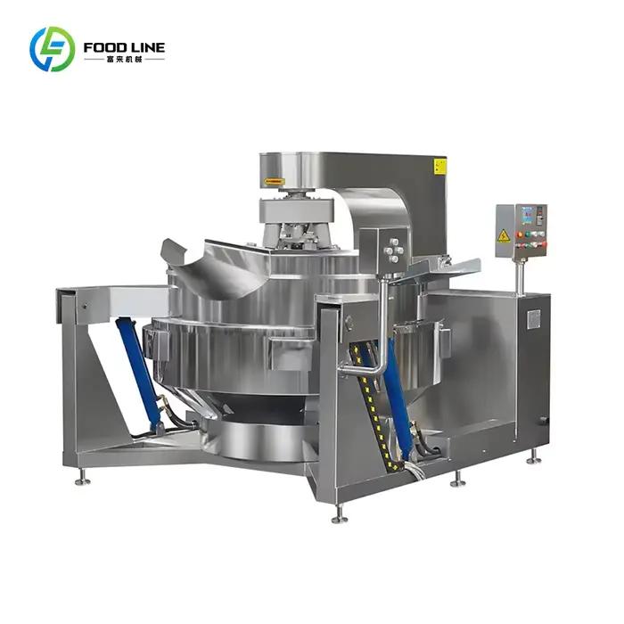 Marmite de cuisson électrique commerciale à double enveloppe de 50, 100, 200, 300, 400, 500, 600 litres avec agitateur pour aliments, personnalisable