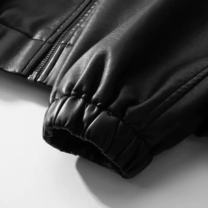 Nouvelle veste en cuir pour hommes à la mode veste de moto de Baseball Style américain automne manteau en cuir coupe-vent manteau de mode de haute qualité