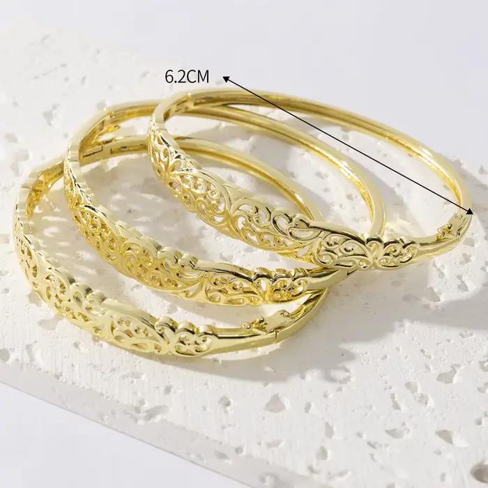 Ensemble de bijoux couleur or 18 carats pour boucles d'oreilles et pendentif, collier, Bracelet, bague, pour fiançailles