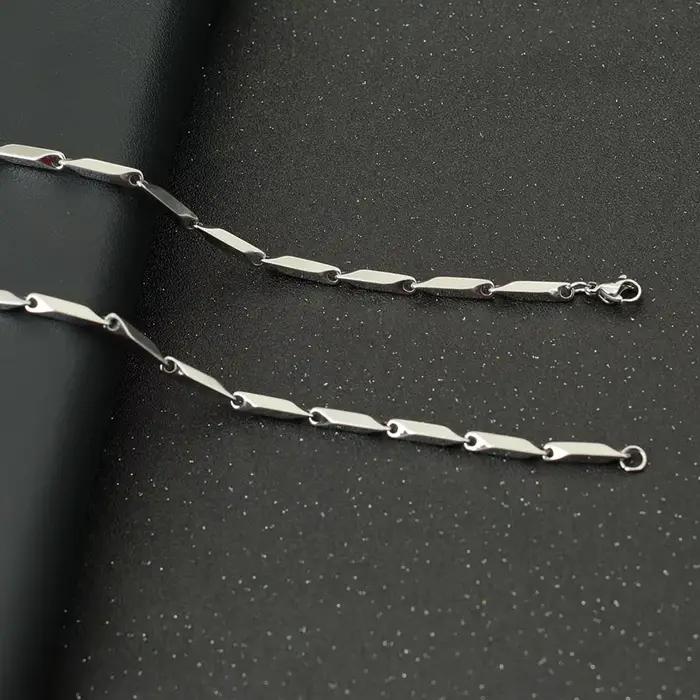Noter nouveau collier en acier inoxydable pour hommes Hiphop Rock chaîne lien