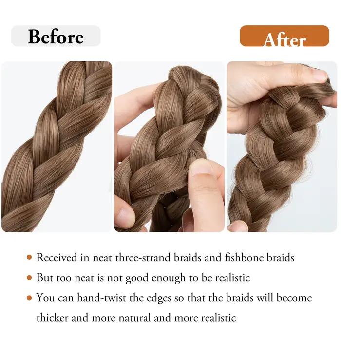 SARLA synthétique queue de poisson tresses bandeau cheveux avec ceinture réglable tressé bandeau Style bohème femmes coiffure postiches