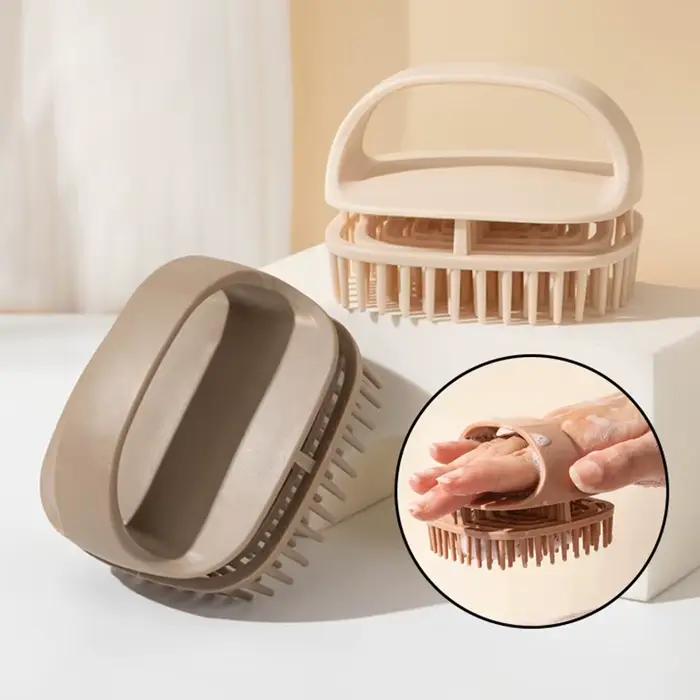 Brosse de bain pour shampoing, Massage du cuir chevelu, peigne pour nettoyer le cuir chevelu, brosse de bain contre les pellicules, outil de Salon de coiffure