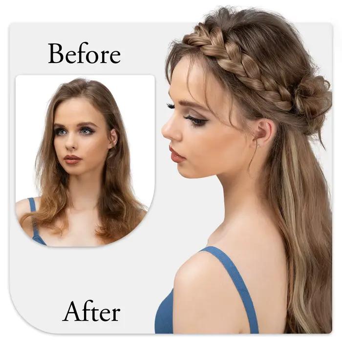 SARLA synthétique queue de poisson tresses bandeau cheveux avec ceinture réglable tressé bandeau Style bohème femmes coiffure postiches