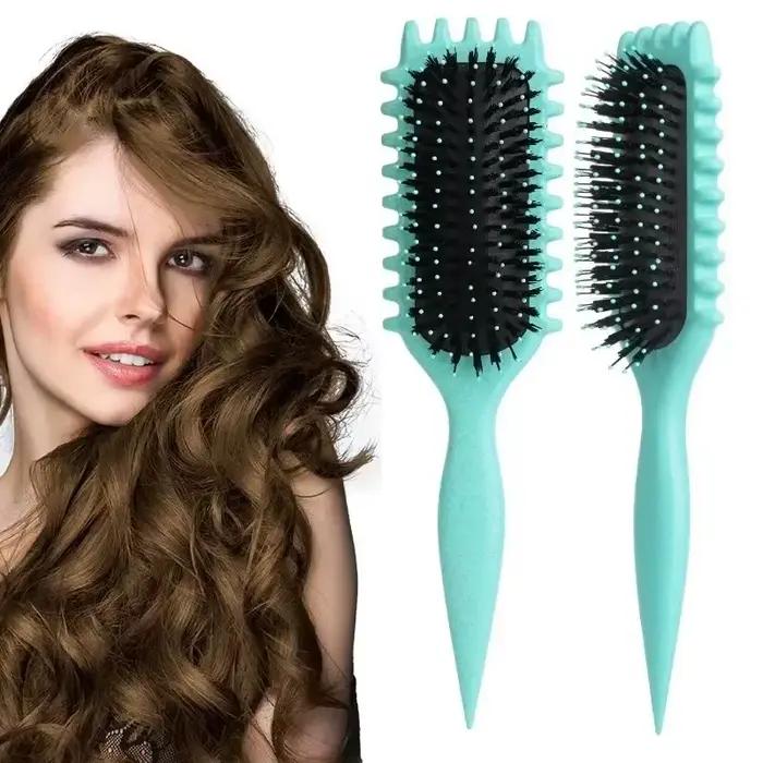 Brosse coiffante pour cheveux bouclés, peigne démêlant pour boucles des hommes et des femmes - Outil de coiffure