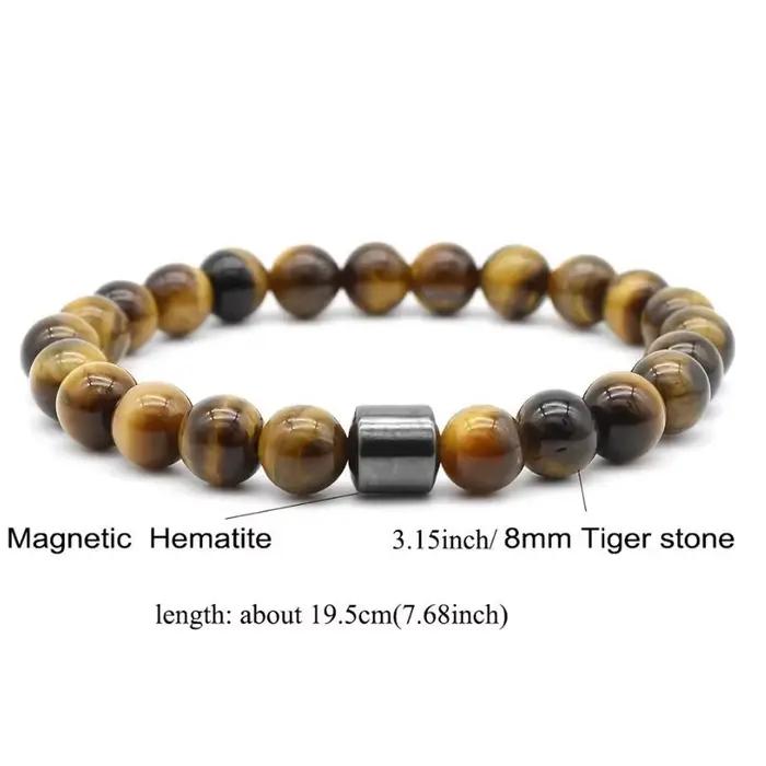 Bracelets pour hommes, rajeunit votre esprit avec un œil de tigre magnétique