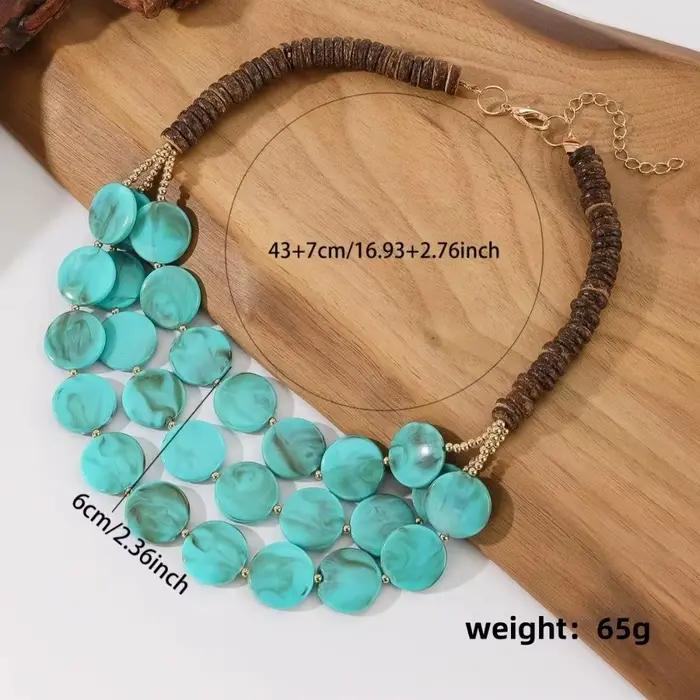 Collier Géométrique Tendance à Perles